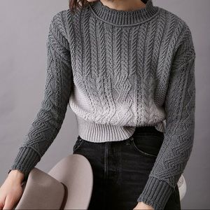Anthropologie Marci Dip-Dyed Cable-Knit Sweater
.